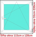 Plastov okna OS SOFT ka 115 a 120cm